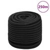 vidaXL Corde de bateau Noir complet 16 mm 250 m polypropyl&egrave;ne