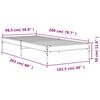 vidaXL Cadre de lit sans matelas ch&ecirc;ne sonoma 100x200 cm