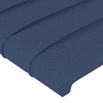 vidaXL Tête de lit avec oreilles Bleu 83x16x118/128 cm Tissu