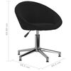 vidaXL Chaises pivotantes &agrave; manger lot de 4 noir tissu