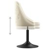 vidaXL Chaise &agrave; manger Cr&egrave;me Velours