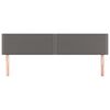 vidaXL T&ecirc;tes de lit 2 pcs Gris 80x5x78/88 cm Similicuir