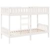 vidaXL Lit superpos&eacute; Blanc 90x190 cm Bois de pin massif