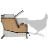 vidaXL Nourrisseur &agrave; p&eacute;dale pour poules Argent 50 x 40 x 29 cm