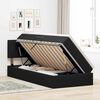 vidaXL Lit avec rangement et LED avec matelas Noir 90 x 200 cm Velours