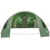 vidaXL Tente tunnel avec toit Vert et blanc 700 x 590 x 215 cm