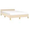 vidaXL Cadre de lit sans matelas cr&egrave;me 120x200 cm tissu