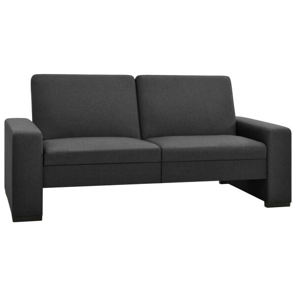 vidaXL Canap&eacute;-lit Gris fonc&eacute; Tissu