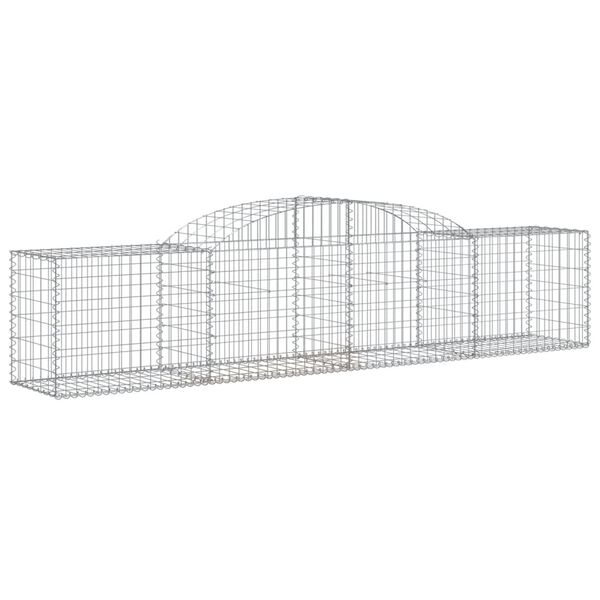 vidaXL Paniers &agrave; gabions arqu&eacute;s 15 pcs 300x50x60/80 cm fer galvanis&eacute;