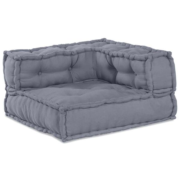 vidaXL Canap&eacute; modulaire 4 pcs Gris tissu