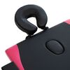 vidaXL Table de massage pliable 2 zones Bois Noir et rose