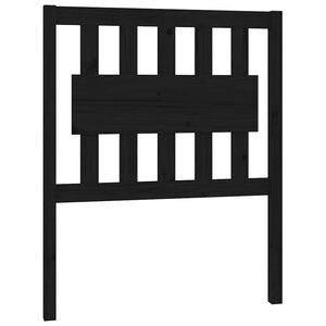 vidaXL T&ecirc;te de lit Noir 80,5x4x100 cm Bois massif de pin