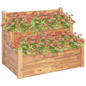 vidaXL Jardini&egrave;re sur 2 niveaux 110x75x84 cm Bois massif d'acacia