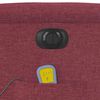 vidaXL Fauteuil inclinable de massage électrique Rouge bordeaux Tissu