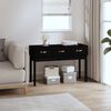 vidaXL Table console Noir 114x40x75 cm Bois massif de pin