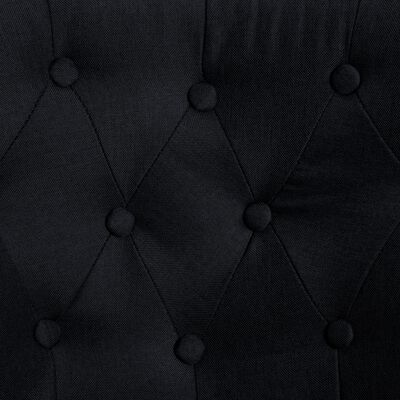 vidaXL Chaise française Noir Tissu