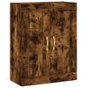 vidaXL Armoires murales 2 pcs ch&ecirc;ne fum&eacute; bois d'ing&eacute;nierie