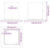 vidaXL Bases de poteau carr&eacute;es 12pcs argent 101x101 mm acier galvanis&eacute;