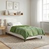 vidaXL Duvet d'hiver Matelass&eacute; Vert 155 x 200 cm Microfibre