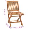 vidaXL Chaises pliables de jardin avec coussins lot de 6 Bois de teck