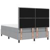 vidaXL Lit &agrave; ressorts avec matelas Gris clair 140 x 200 cm tissu