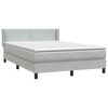 vidaXL Sommier &agrave; lattes de lit et matelas gris clair 160x210cm velours