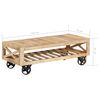 vidaXL Table basse avec roues Bois de manguier massif 110x50x37 cm