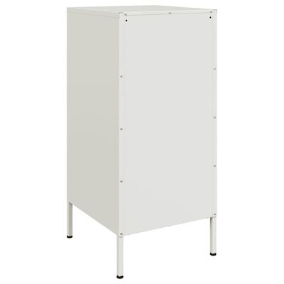 vidaXL Buffet blanc 36x39x79 cm acier laminé à froid