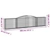 vidaXL Paniers &agrave; gabions arqu&eacute;s 9 pcs 400x30x80/100 cm Fer galvanis&eacute;