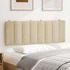 vidaXL Coussin de t&ecirc;te de lit Hanko cr&egrave;me 140 cm tissu