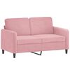 vidaXL Ensemble de canap&eacute;s 2 pcs rose velours