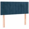 vidaXL Sommier &agrave; lattes de lit et matelas et LED Bleu fonc&eacute; 90x200cm