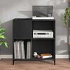 vidaXL Armoire &agrave; disques noir 84,5x38x89 cm bois d'ing&eacute;nierie