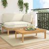 vidaXL Ensemble de Canap&eacute;s Uni 2 pcs Cr&egrave;me Bois d'Acacia Massif