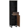 vidaXL Meuble de Lavabo de Salle de Bain Noyer 38 x 33 x 160 cm