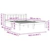 vidaXL Cadre de lit sans matelas blanc bois massif 160x200 cm