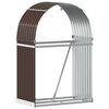 vidaXL Porte-b&ucirc;ches marron 80x45x120 cm acier galvanis&eacute;
