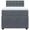 vidaXL Sommier &agrave; lattes de lit et matelas Gris fonc&eacute; 80x200 cm Velours