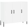 vidaXL Buffet blanc 90x34x80 cm bois d'ingénierie