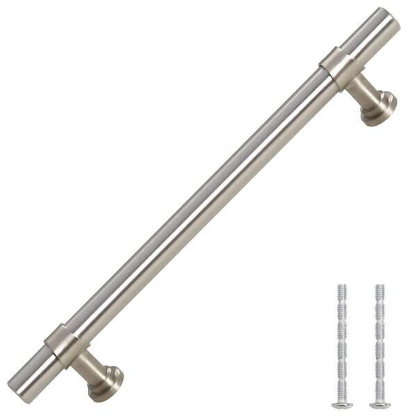 vidaXL Poign&eacute;es d'armoire 10 pcs argent&eacute; 128 mm acier inoxydable