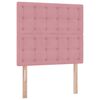 vidaXL Lit avec rangement et LED avec matelas Rose 90 x 190 cm Velours