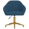 vidaXL Chaises pivotantes &agrave; manger lot de 6 bleu velours