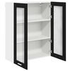 vidaXL Armoire suspendue Ch&ecirc;ne noir 80 x 31 x 100 cm Bois d'ing&eacute;nierie