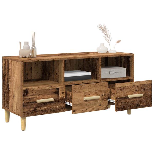 vidaXL Meuble TV Bois ancien 102 x 36 x 50 cm Bois d'ing&eacute;nierie
