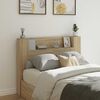 vidaXL T&ecirc;te de lit avec &eacute;tag&egrave;re Ch&ecirc;ne Sonoma 140 x 16,5 x 103,5 cm