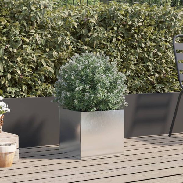 vidaXL Jardini&egrave;re argent&eacute; 32x30x29 cm acier inoxydable