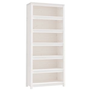 vidaXL Biblioth&egrave;que Blanc 80x35x183 cm Bois de pin massif