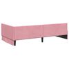 vidaXL Cadre de lit d'angle Rose 90 cm x 200 cm Velours