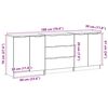 vidaXL Buffets 3 pcs ch&ecirc;ne artisanal 60x30x70 cm bois d'ing&eacute;nierie