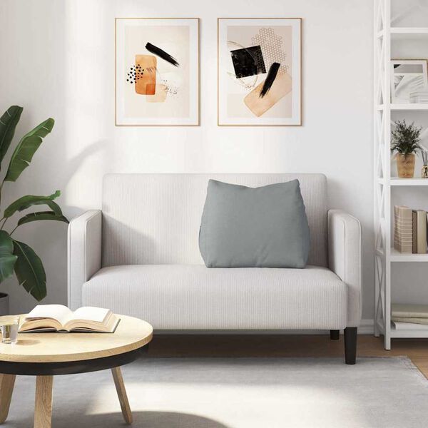 vidaXL Coussin de Dos Gris clair 60 x 20 x 50 cm tissu